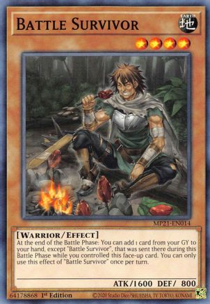 Battle Survivor (MP21-EN014) - 2021 Tin of Ancient Battles 1st Edition