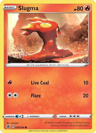 Slugma 34/264 - SWSH08 Fusion Strike Reverse Holofoil