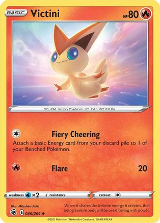 Victini 36/264 - SWSH08 Fusion Strike Reverse Holofoil