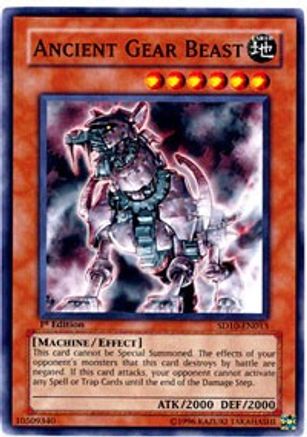 Ancient Gear Beast - SD10-EN013 - Structure Deck: Machine Re-Volt Unlimited