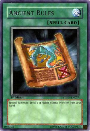Ancient Rules - STON-EN037 - Strike of Neos 1st Edition