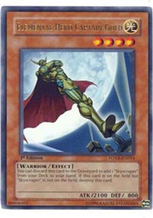 Elemental Hero Captain Gold (FOTB-EN014) - Force of the Breaker 1st Edition