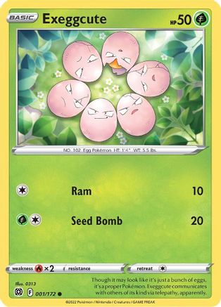 Exeggcute 1/172 - SWSH09 Brilliant Stars Reverse Holofoil