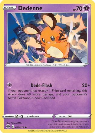 Dedenne 67/172 - SWSH09 Brilliant Stars Reverse Holofoil