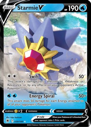 Starmie V 30/189 - SWSH10 Astral Radiance Holofoil