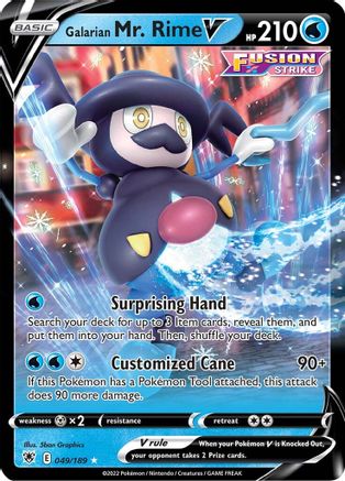 Galarian Mr. Rime V 49/189 - SWSH10 Astral Radiance Holofoil
