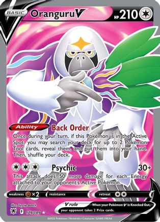 Oranguru V (Full Art) 179/189 - SWSH10 Astral Radiance Holofoil