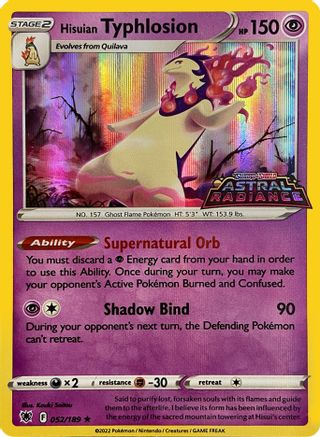 Hisuian Typhlosion - 052/189 (GameStop Exclusive) 52 - Miscellaneous Cards & Products Holofoil