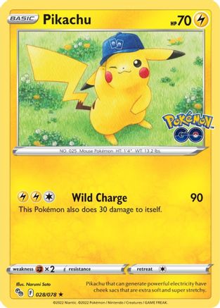Pikachu (28) 28/78 - Pokemon GO Holofoil