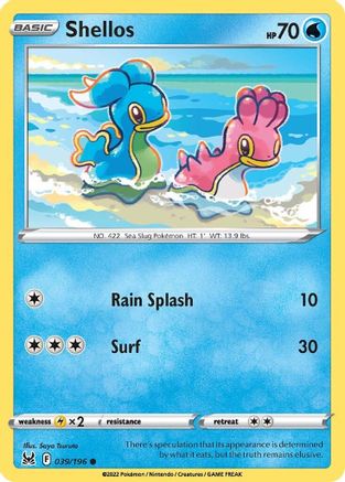 Shellos 39/196 - SWSH11 Lost Origin Reverse Holofoil