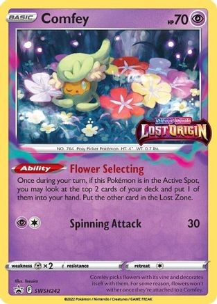 Comfey - SWSH242 (Prerelease) SWSH242/307 - SWSH Sword & Shield Promo Cards Holofoil