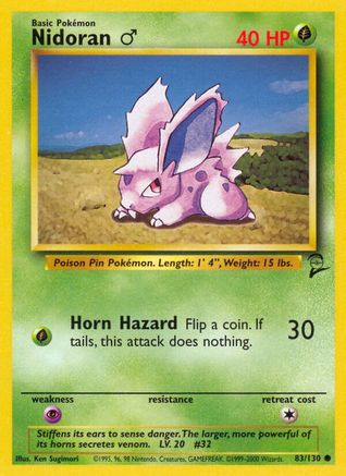 Nidoran M 83/130 - Base Set 2