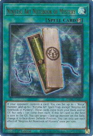 Ninjitsu Art Notebook of Mystery (DABL-EN061) - Darkwing Blast 1st Edition