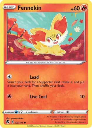 Fennekin 25/195 - SWSH12 Silver Tempest