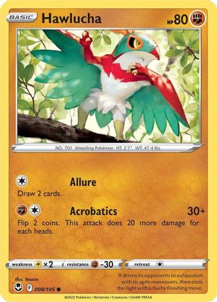 Hawlucha 98/195 - SWSH12 Silver Tempest Reverse Holofoil