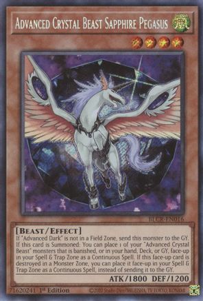 Advanced Crystal Beast Sapphire Pegasus (BLCR-EN016) - Battles of Legend: Crystal Revenge 1st Edition