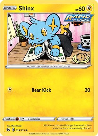 Shinx (39) 39/159 - Crown Zenith Reverse Holofoil