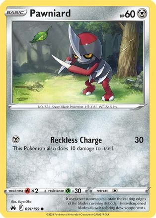Pawniard (91) 91/159 - Crown Zenith Reverse Holofoil