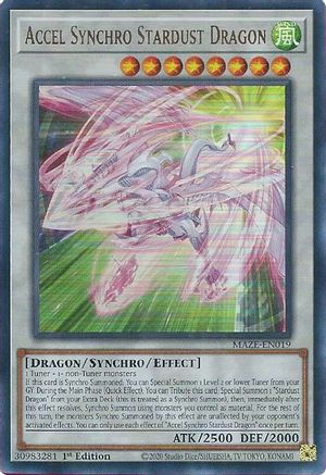 Accel Synchro Stardust Dragon (MAZE-EN019) - Maze of Memories 1st Edition
