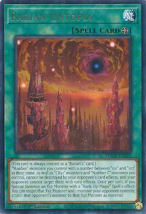 Barian Untopia (MAZE-EN022) - Maze of Memories 1st Edition