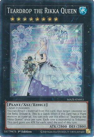 Teardrop the Rikka Queen (CR) - MAZE-EN053 - Maze of Memories 1st Edition