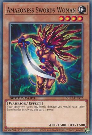 Amazoness Swords Woman - SGX3-END02 - Speed Duel GX: Duelists of Shadows 1st Edition