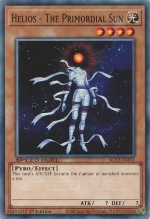 Helios - The Primordial Sun - SGX3-ENF01 - Speed Duel GX: Duelists of Shadows 1st Edition