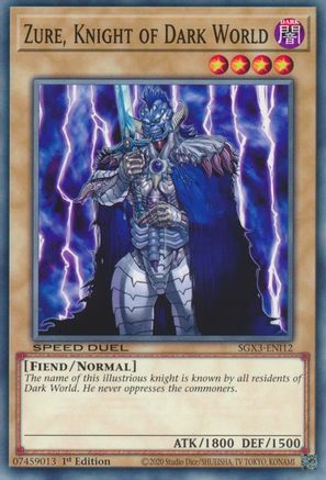 Zure, Knight of Dark World - SGX3-ENI12 - Speed Duel GX: Duelists of Shadows 1st Edition
