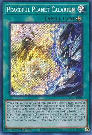 Peaceful Planet Calarium - CYAC-EN058 - Cyberstorm Access 1st Edition