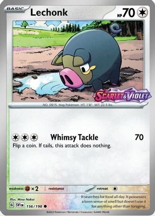 Lechonk - 156/198 (Best Buy Exclusive) 156 - Miscellaneous Cards & Products Reverse Holofoil