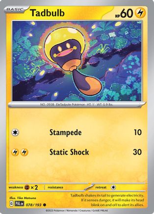 Tadbulb - 078/193 78 - SV02 Paldea Evolved Reverse Holofoil