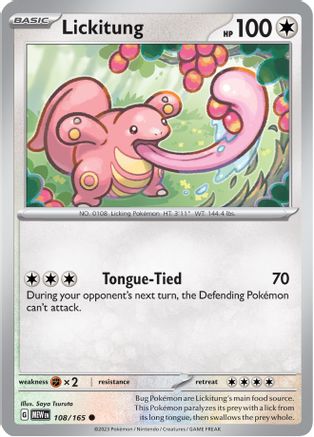 Lickitung 108 - SV Scarlet & Violet 151 Reverse Holofoil