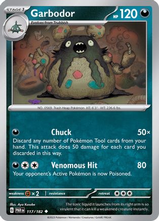 Garbodor - 117/182 117 - SV04 Paradox Rift Reverse Holofoil