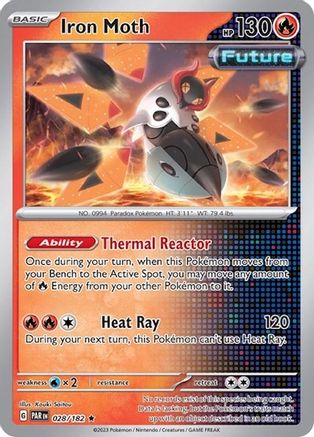 Iron Moth - 028/182 (Cosmos Holo) 28 - Miscellaneous Cards & Products Holofoil