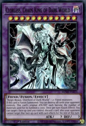Clorless, Chaos King of Dark World (MZMI-EN014) - Maze of Millennia 1st Edition