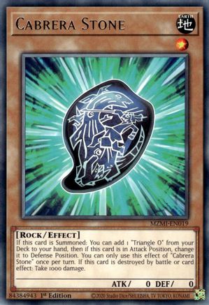 Cabrera Stone (MZMI-EN019) - Maze of Millennia 1st Edition