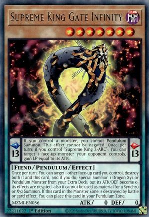 Supreme King Gate Infinity (MZMI-EN056) - Maze of Millennia 1st Edition