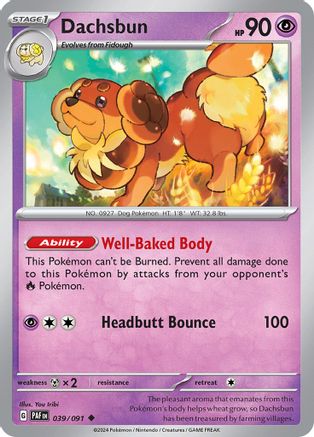 Dachsbun - 039/091 39 - SV Paldean Fates Reverse Holofoil