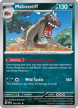 Mabosstiff - 063/091 63 - SV Paldean Fates Reverse Holofoil