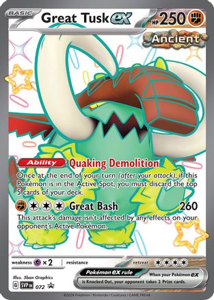 Great Tusk ex - 072 72 - SV Scarlet & Violet Promo Cards Holofoil