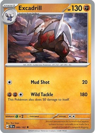 Excadrill - 086/162 86 - SV05 Temporal Forces Reverse Holofoil