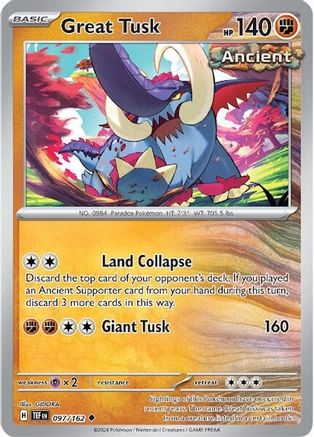 Great Tusk - 097/162 97 - SV05 Temporal Forces Reverse Holofoil