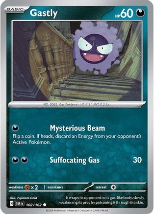 Gastly - 102/162 102 - SV05 Temporal Forces Reverse Holofoil