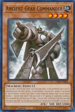 Ancient Gear Commander (LEDE-EN008) - Legacy of Destruction 1st Edition