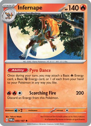 Infernape - 033/167 33 - SV06 Twilight Masquerade Reverse Holofoil