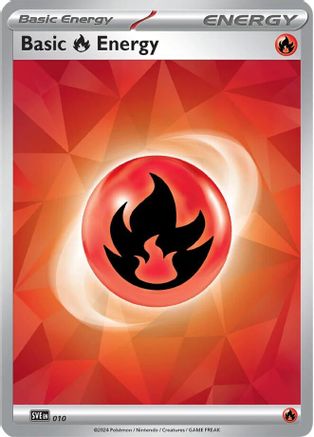 Basic Fire Energy - 010 10 - SVE Scarlet & Violet Energies Holofoil