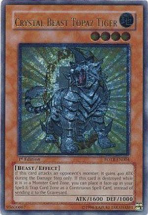 Crystal Beast Topaz Tiger (UTR) (FOTB-EN004) - Force of the Breaker Unlimited
