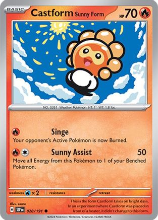 Castform Sunny Form - 020/191 20 - SV08 Surging Sparks
