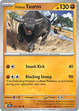 Paldean Tauros - 101/191 101 - SV08 Surging Sparks Reverse Holofoil