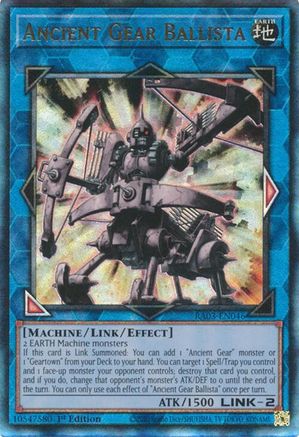Ancient Gear Ballista (PUR) - RA03-EN046 - Quarter Century Bonanza 1st Edition